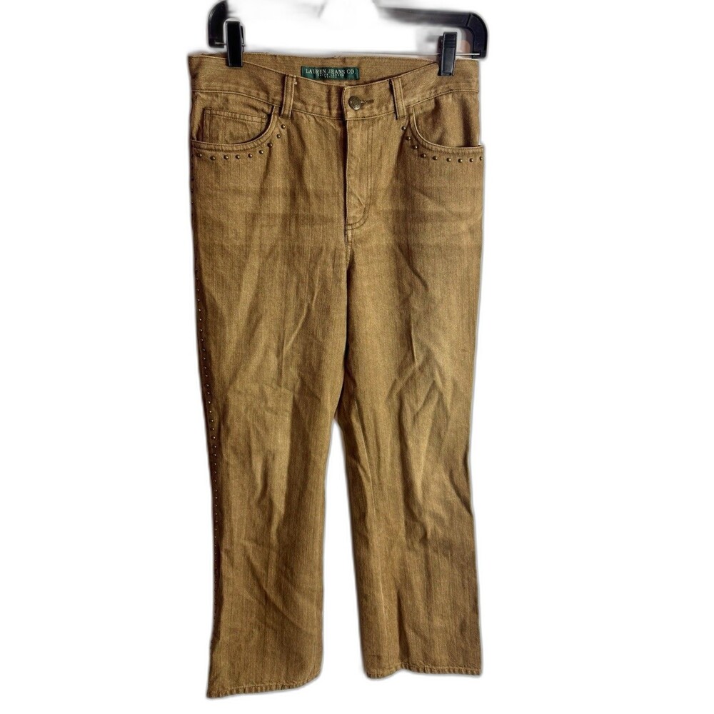 Vintage Camel Lauren Ralph Lauren Women's Jeans Size 6 Petite Y2K Boho Vibes